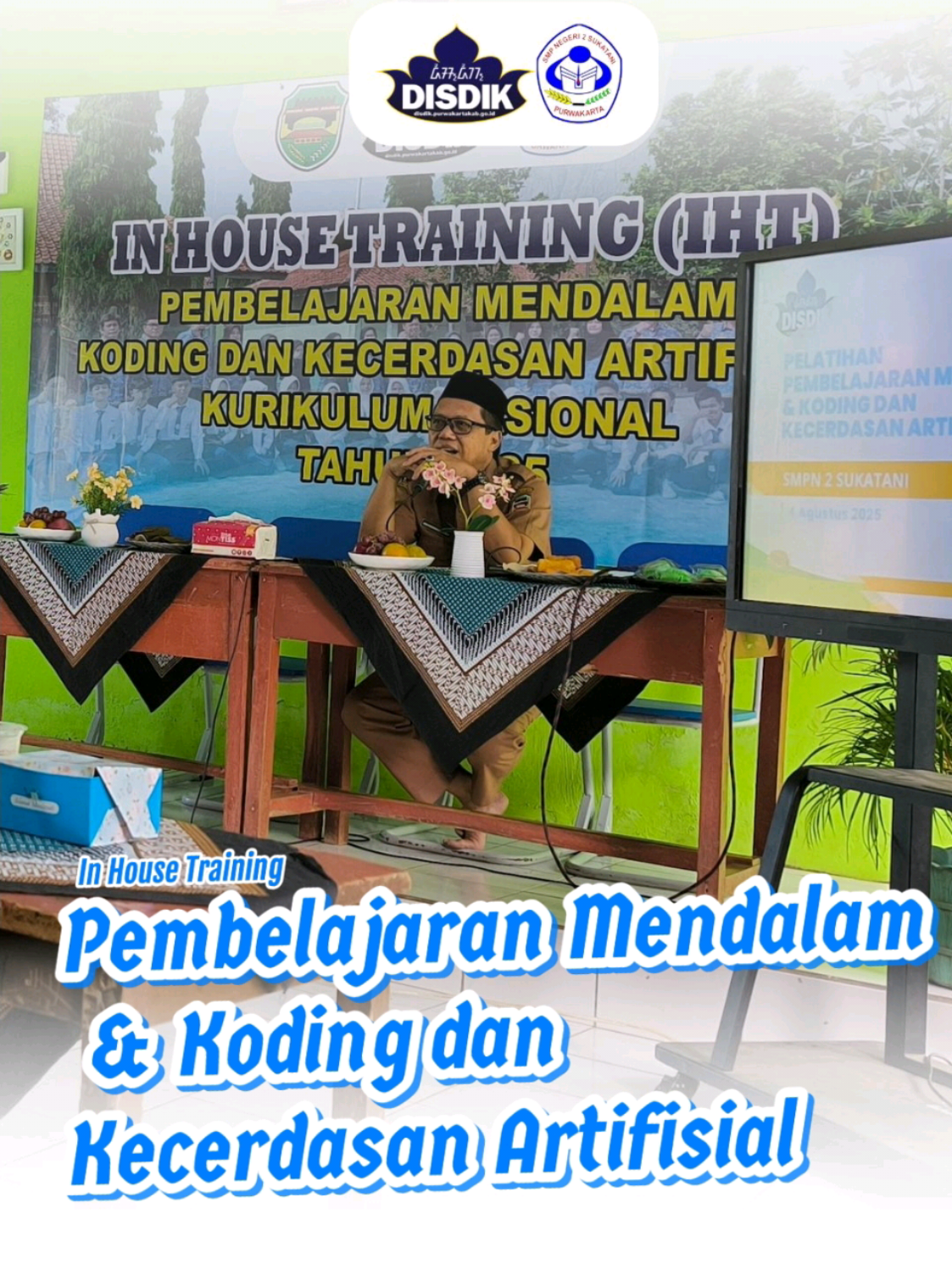 Dalam rangka meningkatkan kualitas pembelajaran. Kami menyelenggarakan In House Training pada hari Senin dan Selasa (4-5 Agustus 2025). Pada IHT kali ini tema yang diangkat adalah Pembelajaran Mendalam dan Koding dan Kecerdasan Artifisial. Kepala sekolah Pak Aang Hasanuddin turut memberikan materi dan pemahaman tentang Pola Pemikiran Tetap vs Pola Pemikiran Tetap. Serta partisipasi kembali dalam menyusun Visi dan Misi sekolah. Selain itu materi penguatan tentang inkuiri kolaboratif disampaikan oleh pengawas sekolah Pak Hasan Alwan. Disusul dengan materi konsep Pembelajaran Mendalam oleh Bu Ade Nurhasanah. Asesmen Pembelajaran Mendalam oleh Pak Toffan Anugrah, dan Praktik menyusun RPP Pembelajaran Mendalam oleh Bu Dini Sri Mulyati. Selain itu materi Koding dan Kecerdasan Artifisial disampaikan oleh Pa Abdul Sidik. Semoga kegiatan ini bisa menjadi pemantik perubahan kearah yang lebih baik lagi. #IHT #inhousetraining #pelatihanguru #pembelajaranmendalam #koding  