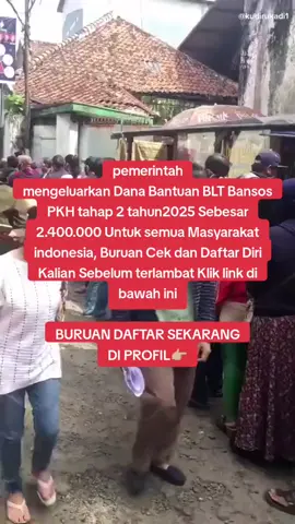Daftar sekarang melalui link di BIO #FYP #bansos #pkh #bpnt #harini #cair #daftarsekarang 
