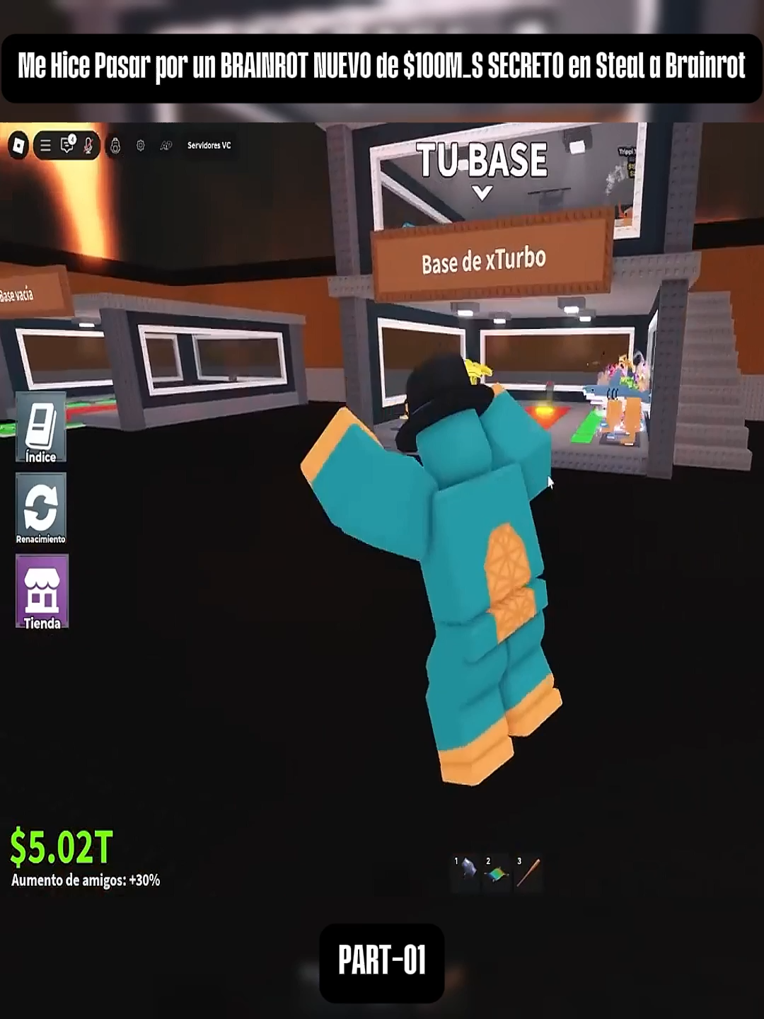 Me Hice Pasar por un BRAINROT NUEVO de $100M_S SECRETO en Steal a Brainrot → ¿Qué pasa si me hago pasar por el BRAINROT NUEVO SECRETO de $100M_S en Steal a Brainrot? - PART1 #stealabrainrot #brainrotsecreto #robloxespañol #troleoroblox #brainrot100millones