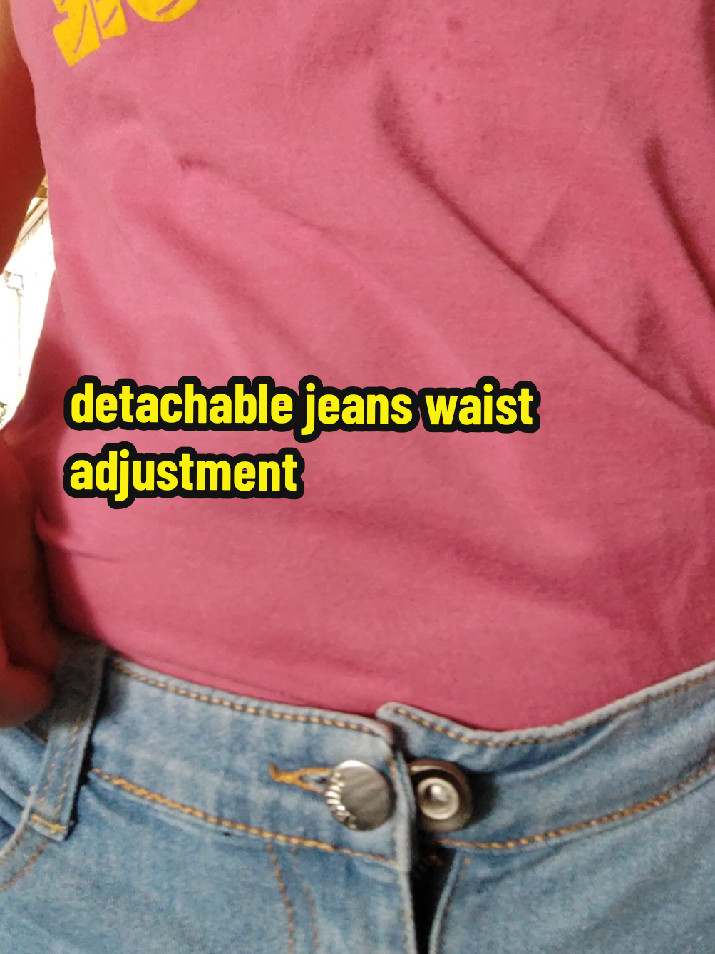 Detachable jeans Waist adjustment  #waistadjustment #detachablewaistbutton #smallaffiliate #tiktokaffiliate #tiktokfinds 