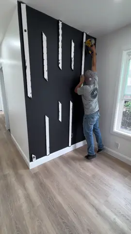 Custom accent wall #DIY #Woodworking #process 