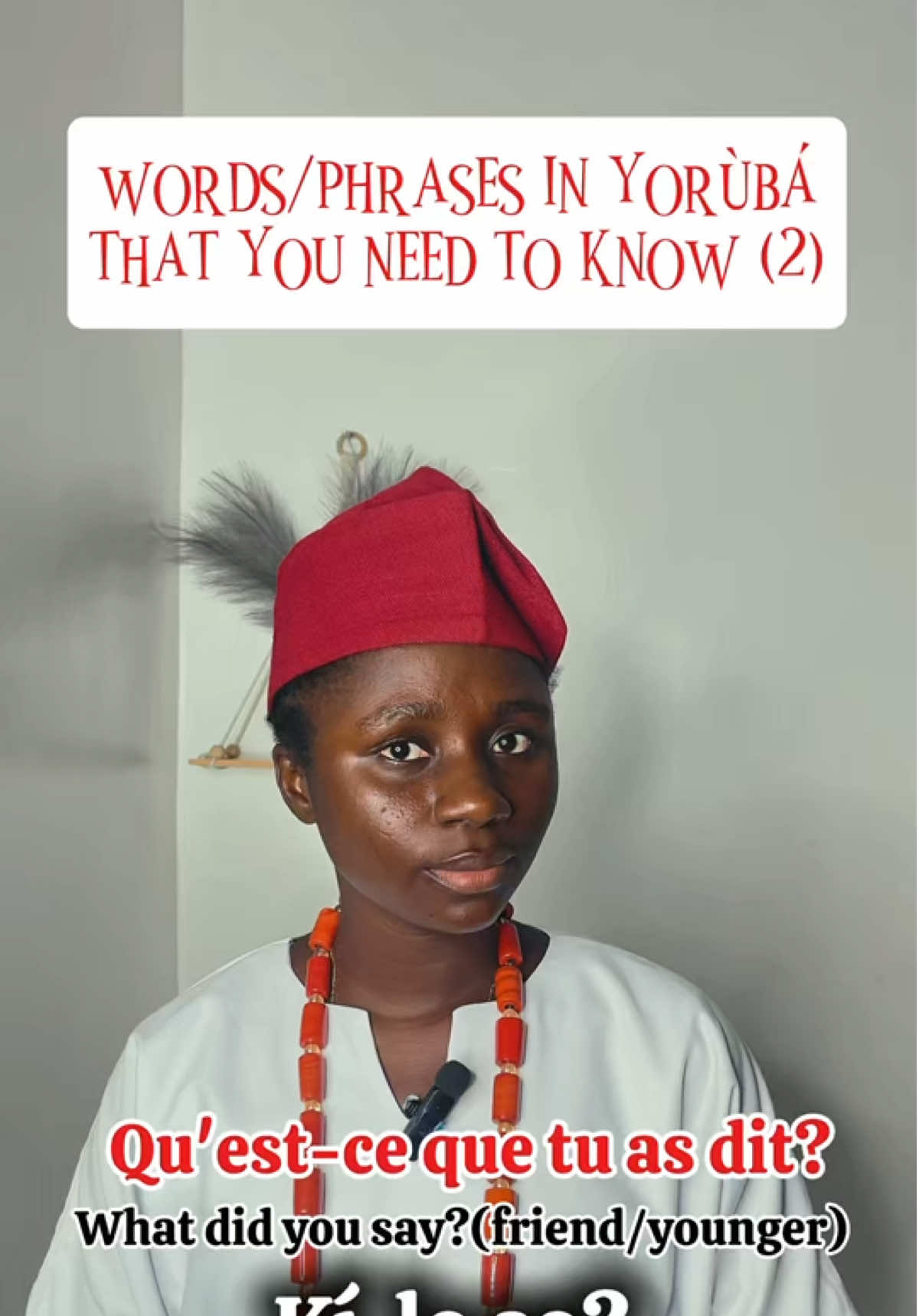 Here are more phrases you can practise saying😉 We do not talk to our elders like we do our friends or younger person, hence the different way of saying those sentences. *Younger/friend- You can say to a younger person, peer, age mate, friend...* *Older/group- You can say to an older person or more than one person.* #yoruba #LanguageLearning #yorubalanguage #nigeriansindiaspora #fyp #fypシ゚ #learningyoruba  