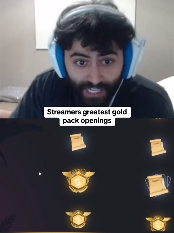 Streamers greatest gold pack openings #packdraw #kick #fyp #epic