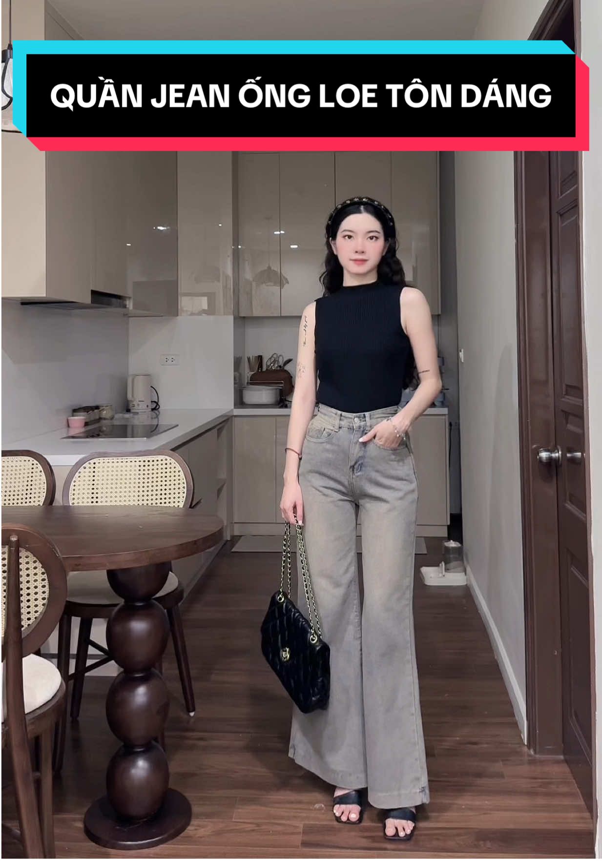 Quần jean ống loe đẹp tôn dáng #nanakimdua 