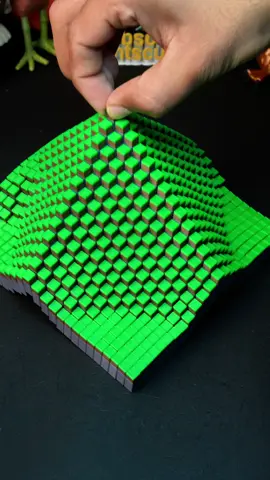 3D-Printed Minecraft Flexigrid Fidget Toy. 📁File: Makerworld 🖨️Printer: @BAMBULAB Official A1 AMS Filament: @esun3dprinting PLA+ Green, Grey, Brown. #asmr #3dprinting #satisfying #Minecraft #flexi #grid #fidget #toy 