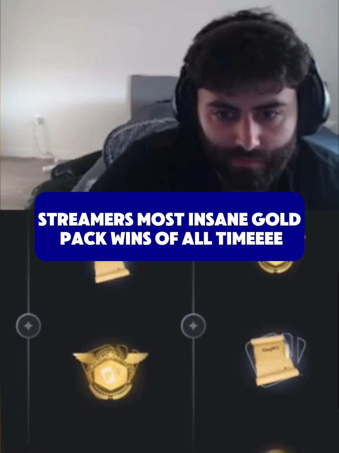 Streamers most insane gold pack wins of all timeeee! #packdraw #paratii #fyp