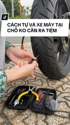 Cách tự vá xe máy tại chỗ không cần dắt bộ ra tiệm #diphuot #xemay #valopxe #vanamjumbotec #jumbotec #bovaxe 