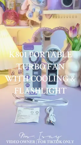 PORTABLE TURBO FAN WITH COOLING & FLASHLIGHTS K801 #k801turbofan #portableturbofan #turbofan #turbofanwithcoolingeffect #turbofanwithflashlight #fyf #fan #foldableturbofan #trending 