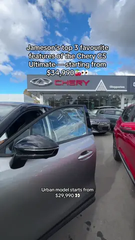 Let’s ask Jameson what his top 3 favourite features are on the Chery C5 Ultimate — starting from just $34,990! 👏🍒 Don’t forget, we also have the Chery C5 Urban starting from only $29,990 👀 What do you want to know next? Drop your questions below ⬇️   LMCT: 12943 #chery #shepparton #cherytiggo #fyp 