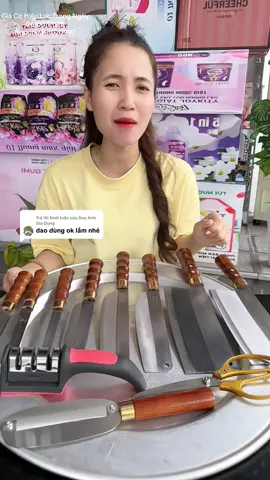 Trả lời @Duy Anh Gia Dụng 1 Bộ Dao Nhà Bếp Cao Cấp Rèn Từ Thép Trắng Không Han Gỉ Tặng Kèm Kéo + Dụng Cụ Mài Dao Miễn Phí Giao Hàng #dao #daonhabep #xuhuong