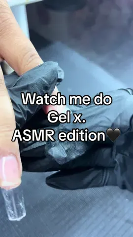 Watch me do gel x nails in 1 min🖤🫶🏻 ASMR edition lol Should I do more of these?