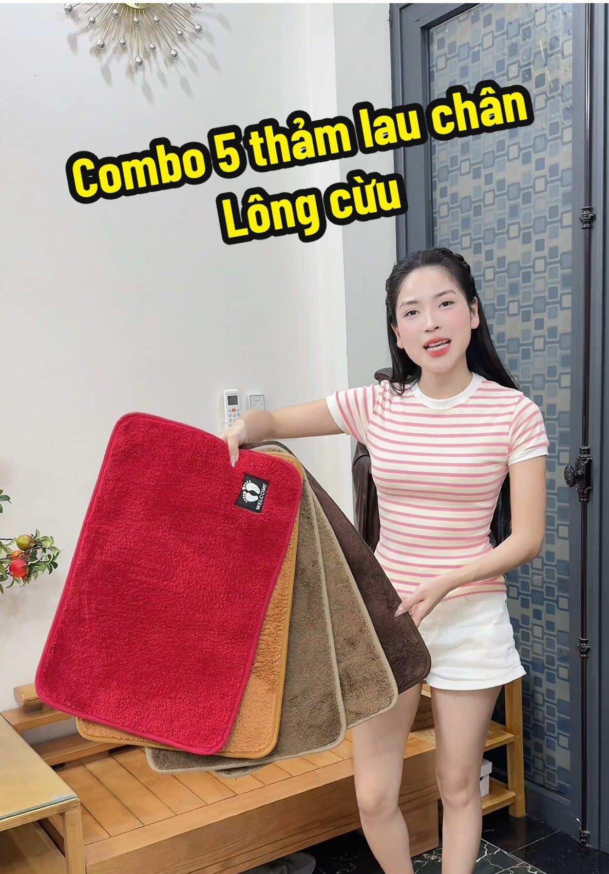 Thảm đẹp, dày dặn lắm các bác ơi #phươngđônganh #thamlongcuu #thamlauchan #thamlauchansieutham #thamlauchanlongcuu #thamlauchanchongtruot 