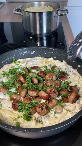 Bratwurstgeschnetzeltes mit Pilzen#bbqdad#EasyRecipe 