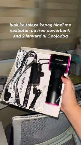 > free powerbank with 2 lanyard ✨ #turbofan #minifan #portableminifan #goojodoq #fyp 