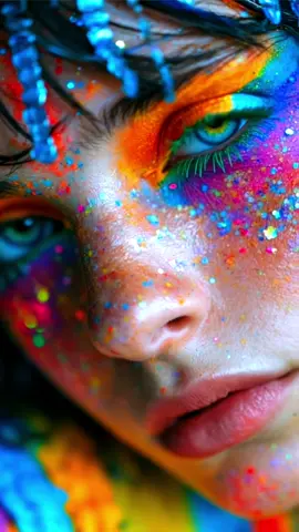 Extrême close up, colorful