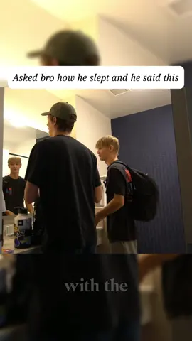 Guess bro slept good… #viral #hotel #bts 