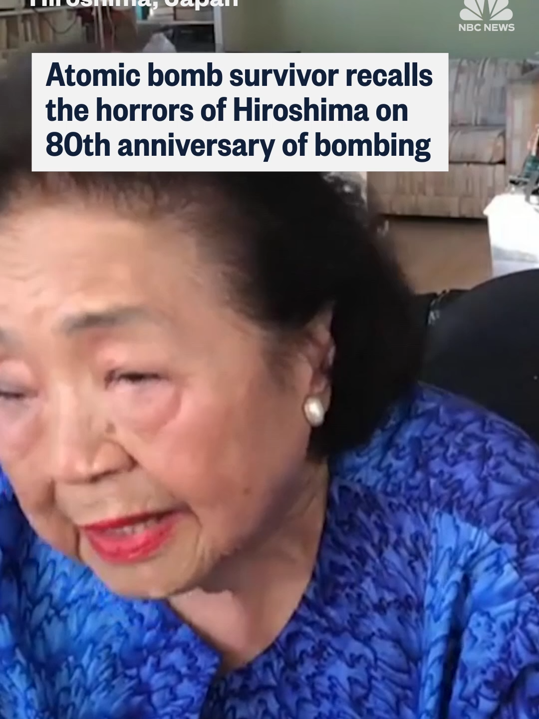 Setsuko Thurlow, 93, recalled the horror of the atomic bomb falling on #Hiroshima as Japan marks the 80th anniversary . NBC News' Janis Mackey Frayer reports.