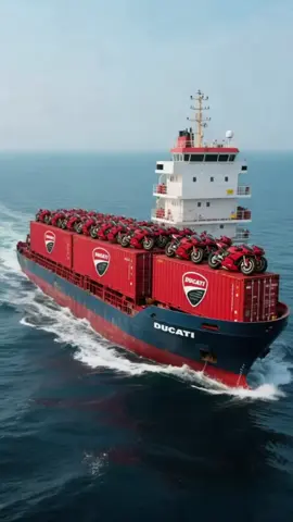 These high-quality motorcycles have all sunk to the bottom of the sea.  #northsea #wevas #ship #cruise #ocean #fyp #viralvideo #mar #cargo #wolink #oceano #ai #oceano #cars #container #ducati  #motorcycle 