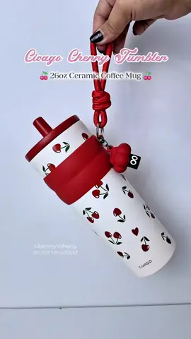 Civago 26oz Ceramic Liner Cherry Coffee Mug Tumbler 🍒☕️ #civagoph  #civagotumbler  #civagocoffeemug  #Besttumbler  #insulatedtumbler  @civago.philippines 
