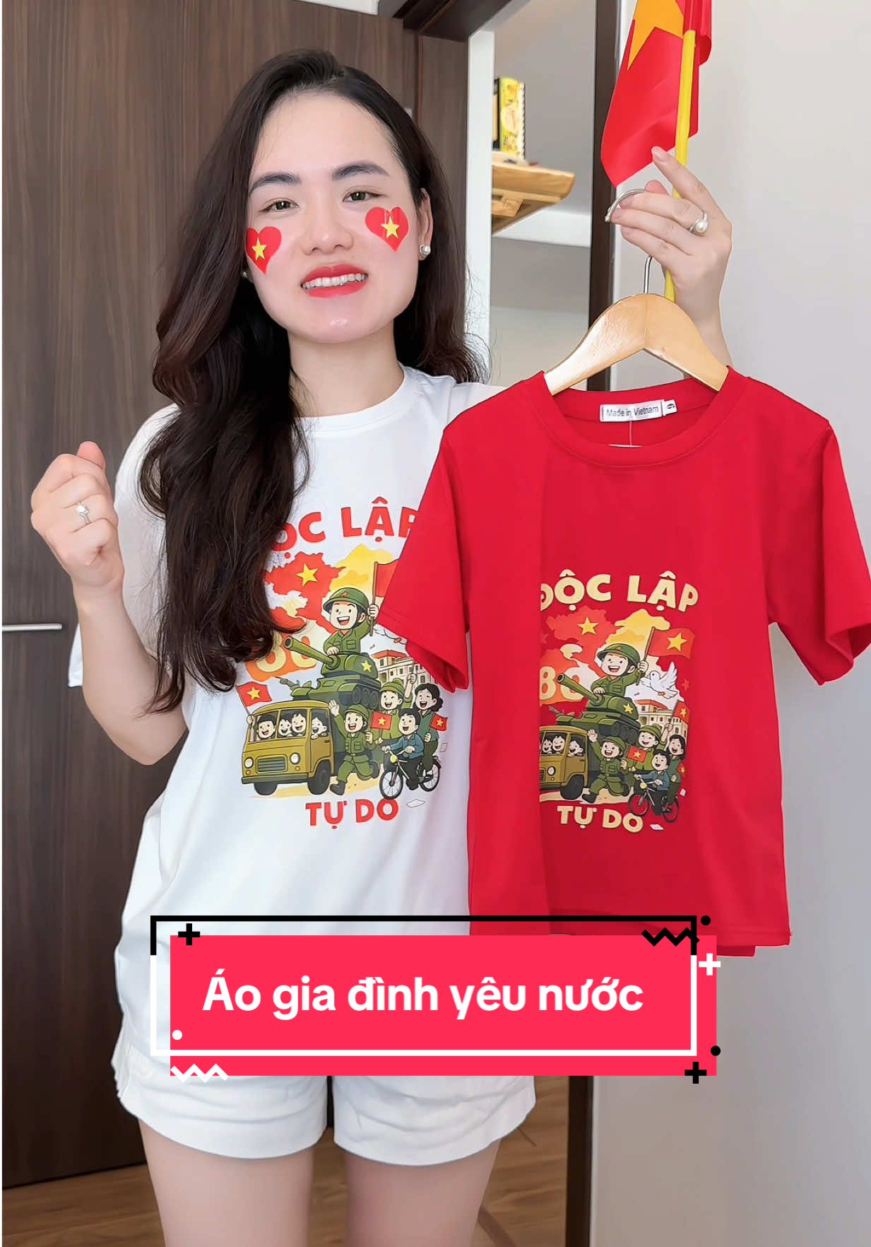 Áo gia đình yêu nước#duongnhim #quanaotrecon #aochobe #aogiadinh 