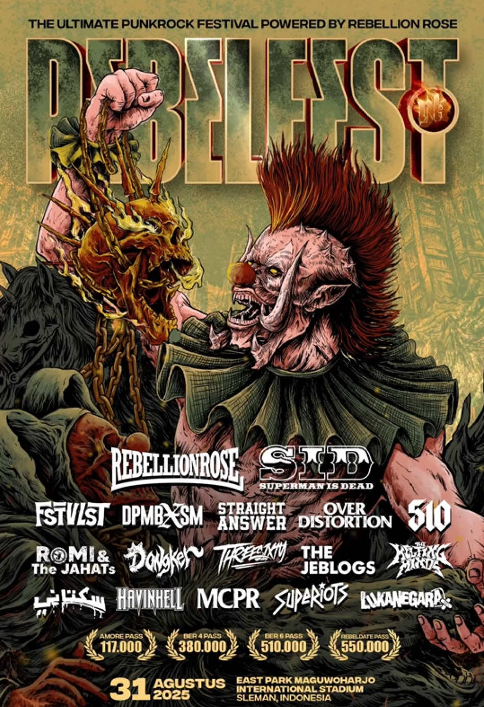 — YK REBELFEST — 🗓️ AUGUST 31st 2025 🏟️ EAST PARK MAGUWOHARJO INTERNATIONAL STADIUM  LET’S GO YK REBELFEST! 🌻🌻🌻 #YKREBELFEST #YKREBELFEST2025  #RebellionRose #sehatselalusodaraku #hanyacintayangdapattumbuhdisini