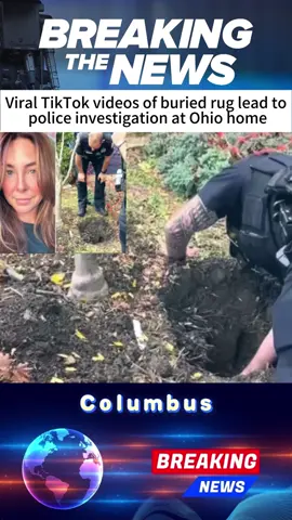 Viral TikTok  videos of buried rug lead to police investigation at Ohio home#fypシ #us #foryoupage #tiktok #news 