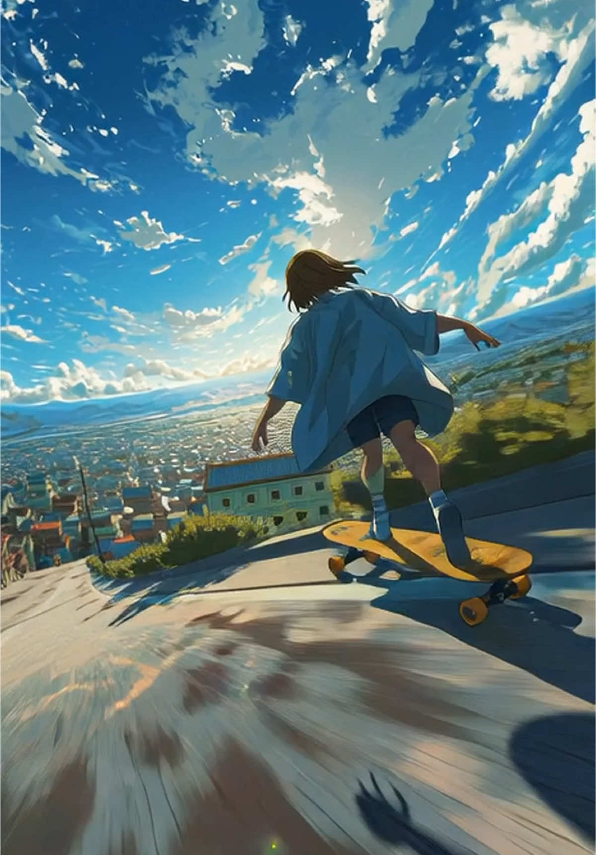 爽快！ #青春 #夏 #エモい #疾走感 #ComingOfAge #maincharacter #AIart #animation #animeedit #君の名は #yourname #cinematic #art #イラスト #ループ動画 #坂道 #AIが見る夢 #fyp #midjourney #midjourneyart 