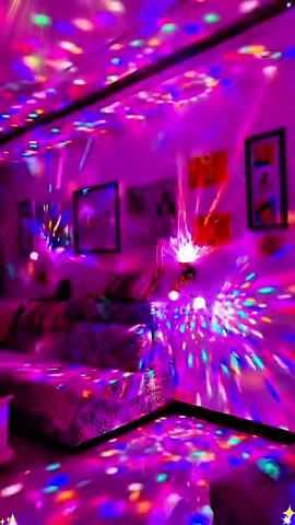 Seven-color rotating disco lights # Ambient lights # Colorful lights#malaysia #malaysiatiktok #foryo