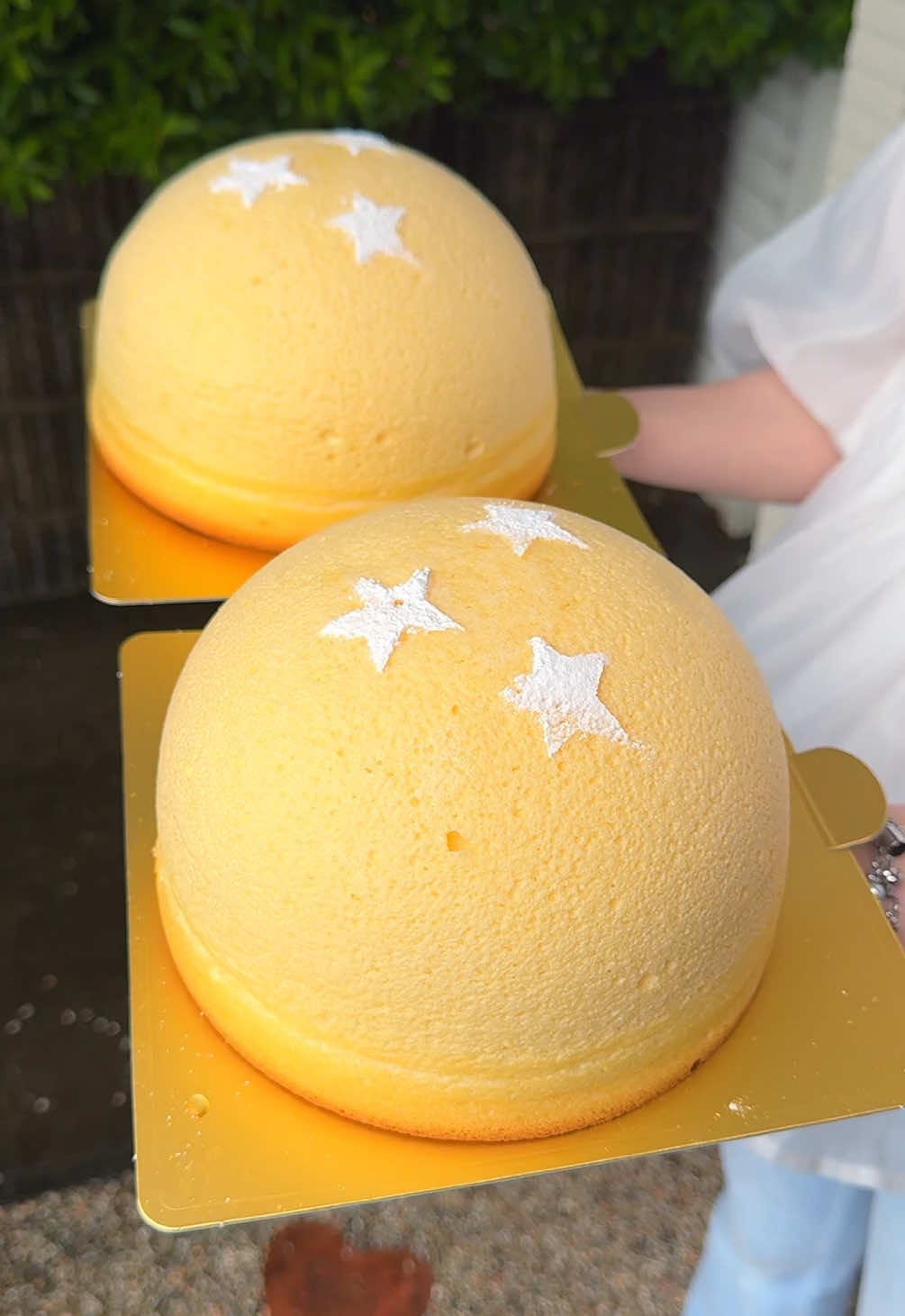 7個食べたら願いが叶うドラゴンボールチーズケーキ🧀 とれたての新鮮な卵とチーズをたっぷり使って作る生地は口に入れるとしゅわっととろけるような柔らかさ！ 1人1ホール余裕で食べれちゃうくらいおいしかった🌟🌟🌟 📍宮崎市「こっこはーと」 #宮崎グルメ #チーズケーキ #egg #eggs #japanesefood 