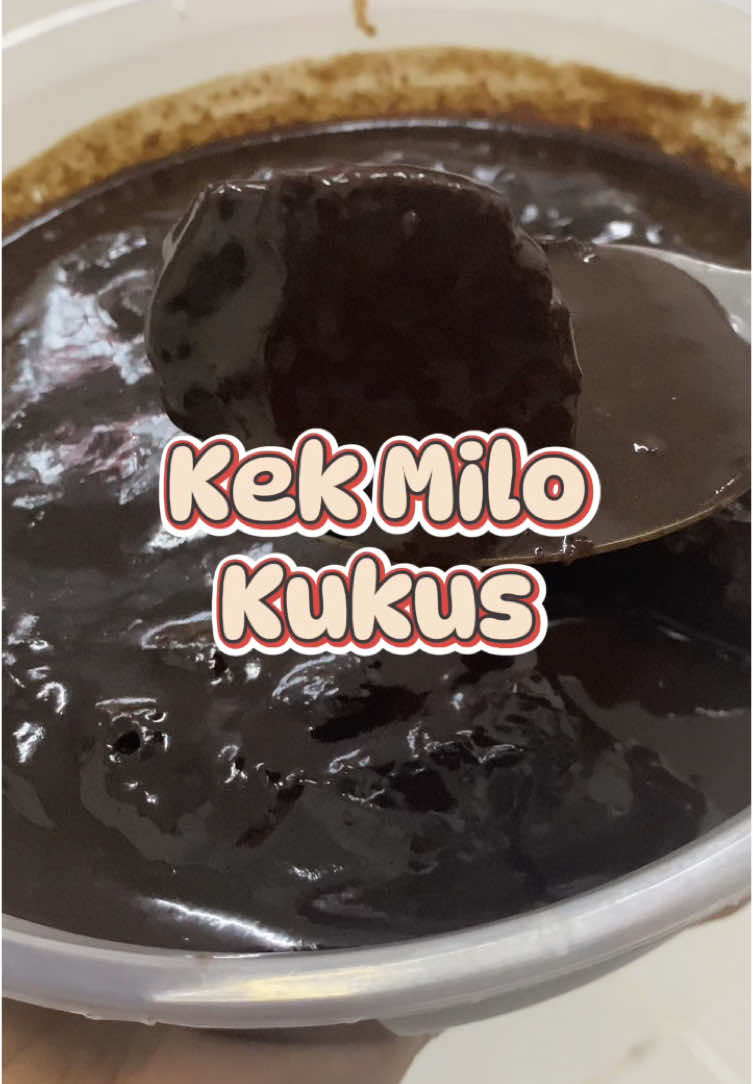 Resepi Kek Milo 3 Bahan yang Simple & Mudah✨#CapCut #fyp #housewife #tiktokfood #keksedap #sarawak #makanenak #resepisimple 