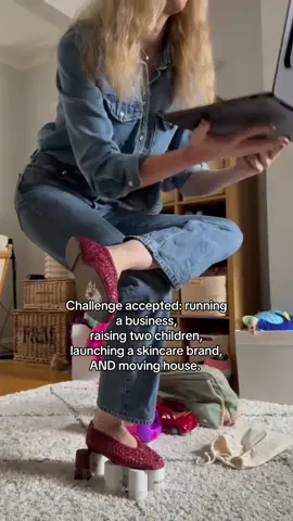 Balancing mum life be like… #nickiminaj #nickiminagechallenge #heelschallenge #momlifebelike 