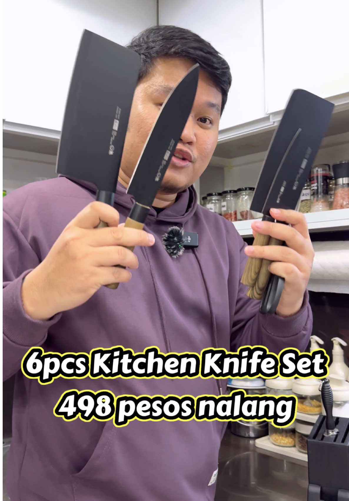 Ito ang siguradong maaasahan mo sa Kusina, 6pcs Kitchen Knife Set😍👌 #kitchenknives #knife #kitchenknifeset #knifewithrack #knifewithsharpener #knifewithscissors #knifesetsteincookware 