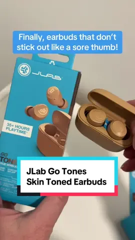 If you hate how most earbuds look bulky and obvious, the @JLab GO Tones+ are designed to blend in, not stand out. Neutral skin toned shades to match you, with 35+ hours of playtime, customizable sound, and a sleek, lightweight fit that feels like nothing. #JLabGoTonesPlus #jlab #WirelessEarbuds #earbuds  #TikTokShopBackToSchool