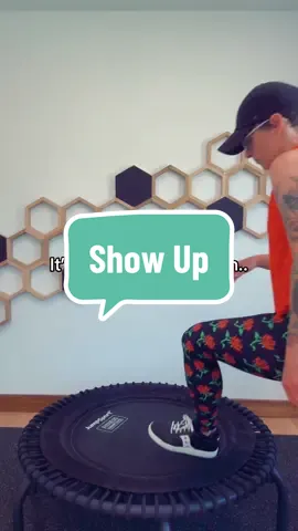Ya gotta show up! #rebounder #workout #Fitness #exercise #minitrampoline #cardio 