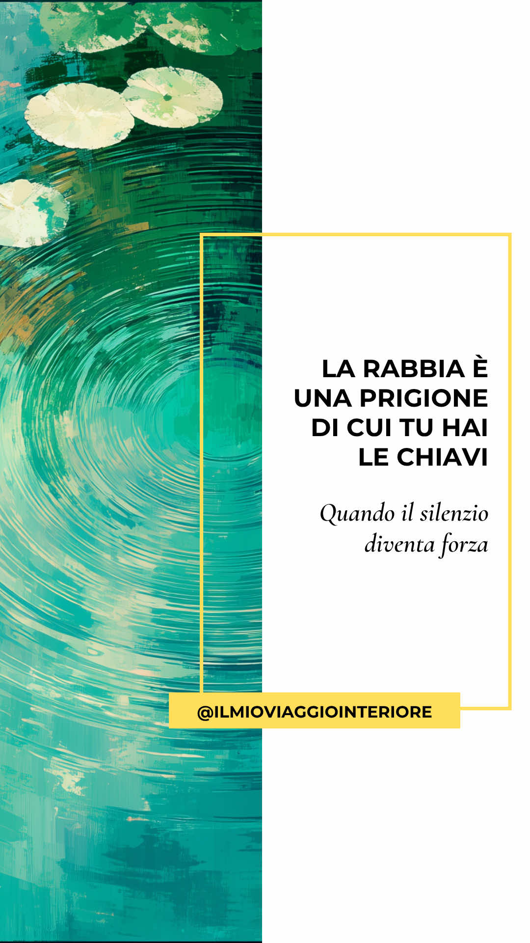 🔥 LA RABBIA È UNA PRIGIONE DI CUI TU HAI LE CHIAVI 