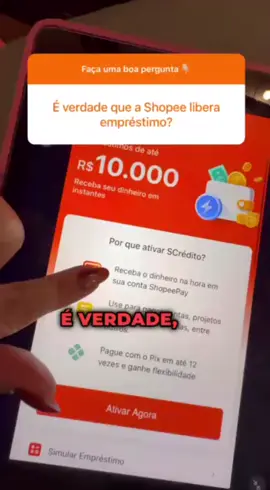 Essa é daquelas novidades que quase ninguém sabe... 👀 Agora dá pra conseguir até R$10.000 em crédito na Shopee, com dinheiro na hora e sem sair de casa! ✨ Liberação rápida ✨ Pagamento via Pix em até 12x ✨ Tudo online e sem complicação! Perfeito pra quem tá montando o enxoval e precisa de um empurrãozinho 💸🍼 Vou deixar o link nos comentários corre conferir se está disponível para você 👇🏽 #MãeEsperta #CréditoShopee #shopee88  #DicaDeMãe #shopeebrasil 