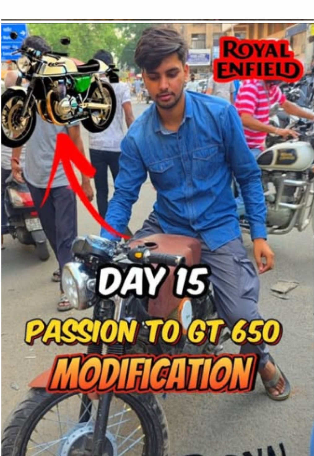 Day-15 Passion to Gt 650 Modification#guri__status #minivlog 