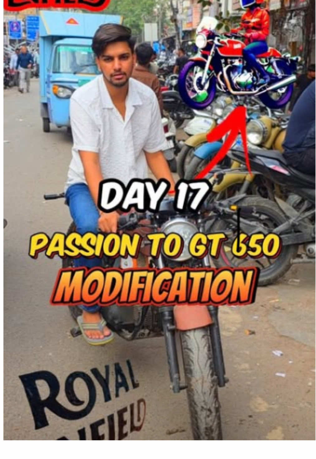 Day-17 Passion to Gt 650 Modification#guri__status #minivlog 