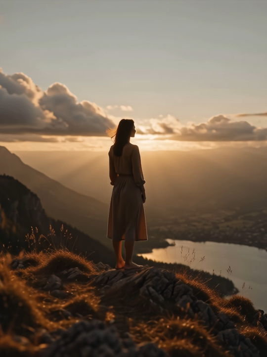 standing at the edge of a cliff at sunrise#india #natural #people #