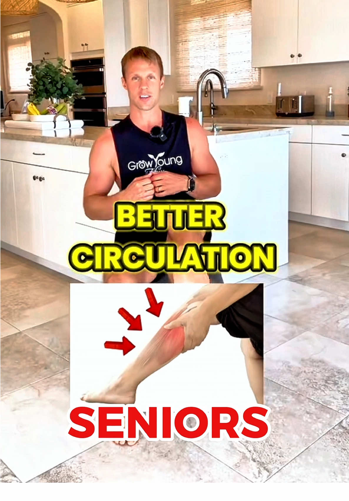 I know that many seniors have circulation issues - try these 3 easy moves to help! #circulation #fitnesstips #chairworkouts #arthritis #aging #seniorfitness