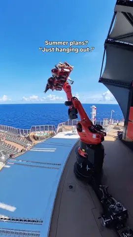 POV: You’re flying over the ocean on a robotic arm… on a cruise ship 😱🎢🌊 MSC said why not make it a theme park too 🎉 #Insane #fyp  #CruiseTok #TravelTok #Robotron #MSCCruise #AdrenalineRush #BucketList #POVExperience #OceanVibes #ThrillRide #VacationMode