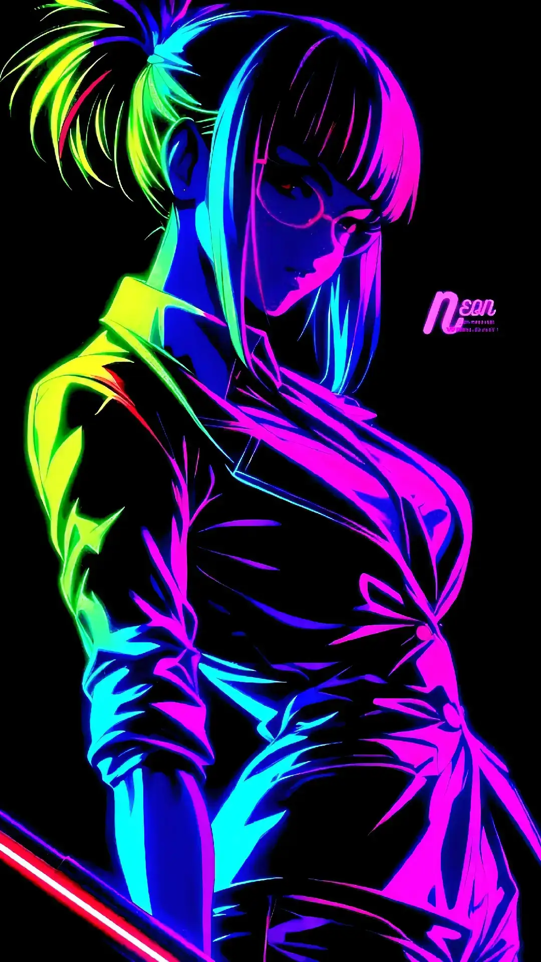 Neon Wallpaper #creatorsearchinsights #fypppppppppppppp #foryou #fypシ゚viral🖤tiktok #walpaper4k #animeedit #postinganviraltrending2025 