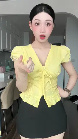 EMLYvn - Áo Sơ Mi Đũi Cổ Tim #aosomi #aosominu #viralvideo #phoidoxinh 