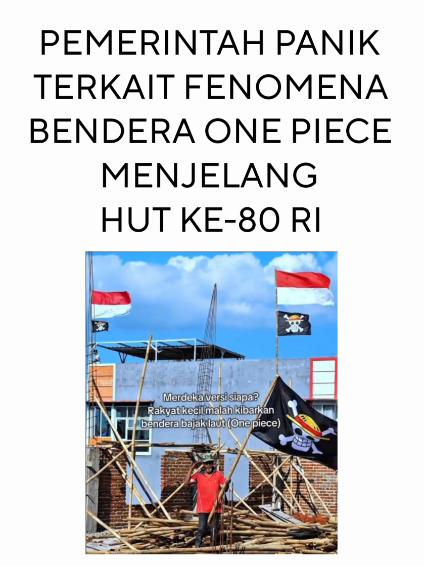 Betul kata bung @irwandiferry sebetulnya ini hanya fenomena biasa, tapi entah kenapa Pemerintah malah panik sendiri (Source: YB Ferry Irwandi) #benderaonepiece #nakama #hut80indonesia #onepiece #ferryirwandi #fenomena #bendera 