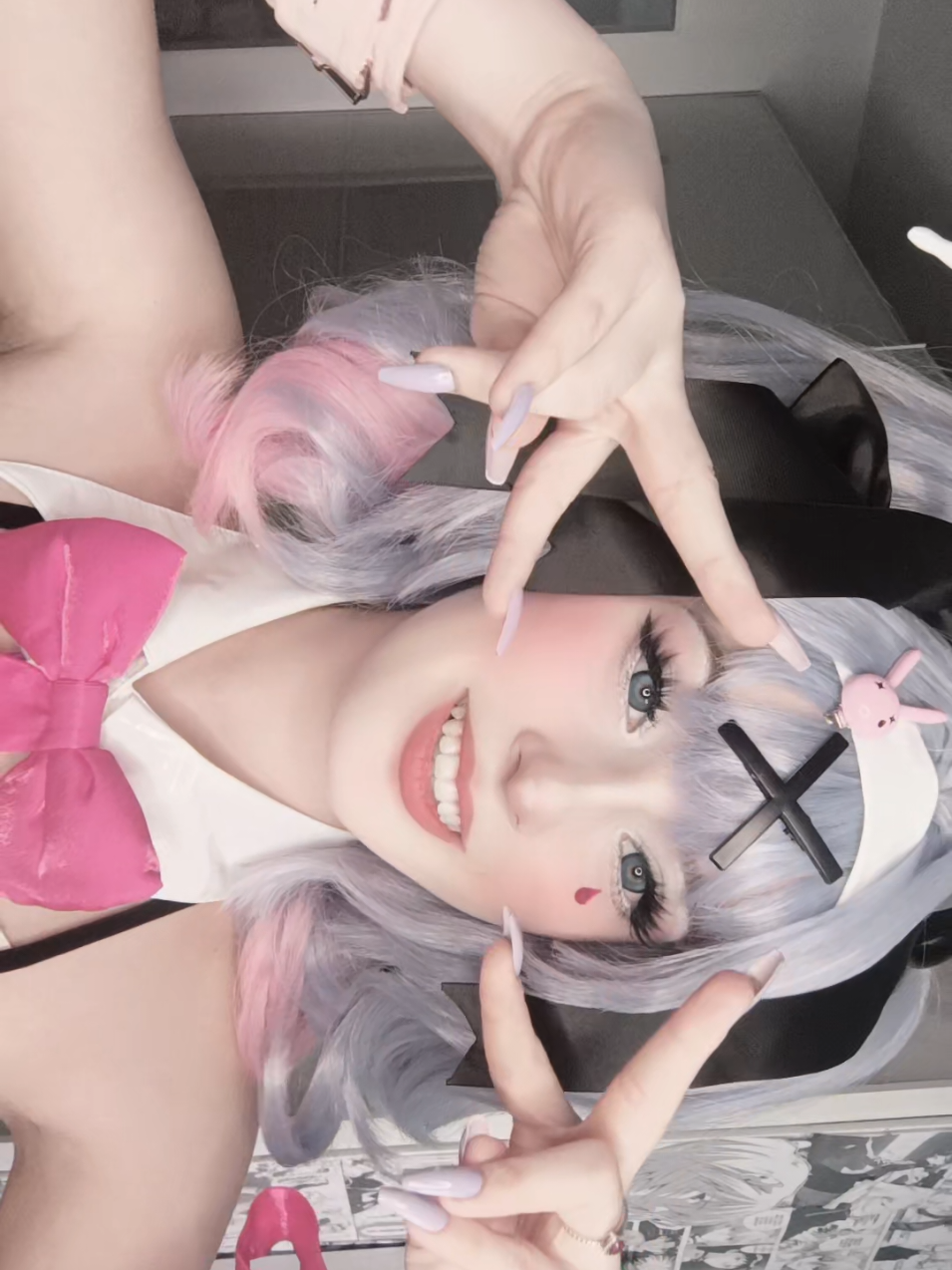 New Cos! 💕 #rabbitholemiku #rabbitholemikucosplay #cosplay #vocaloidcosplay #vocaloid #hatsunemikucosplay #hatsunemiku #bunnycosplay 