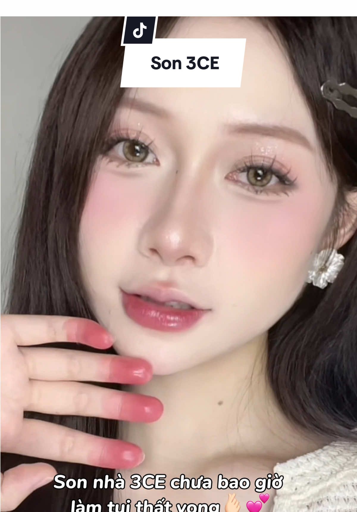 Màu này xinh xỉu lun ý #3cevn #3andchịem #makeup #review #xuhuong #swatchson 