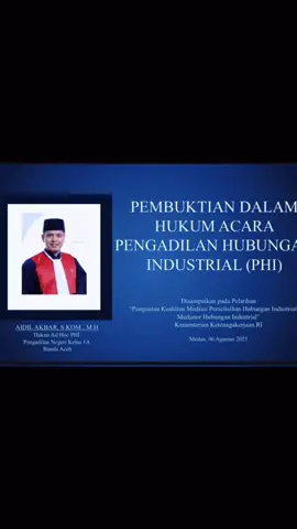 Memenuhi undangan Kementrian Ketenagakerjaan RI menjadi Narasumber pada kegiatan. “Penguatan Keahlian Mediasi Perselisihan Hubungan Industrial bagi Mediator Hubungan Industrial di Wilayah Provinsi Sumatera Utara, Sumatera Barat, Aceh, Riau dan Kepulauan Riau”. Medan, 06 Agustus 2025