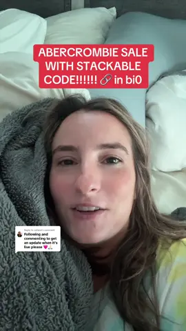 Replying to @Juliana attention Abercrombie angels!!!! Sale starts today with a stackable code. 🔗 in bi0 & make sure to follow me besties!!!! Stay tuned for tomorrow’s stackable code 👀 #abercrombie #abercrombiesale #abercrombiestackablecode #stackablecode 