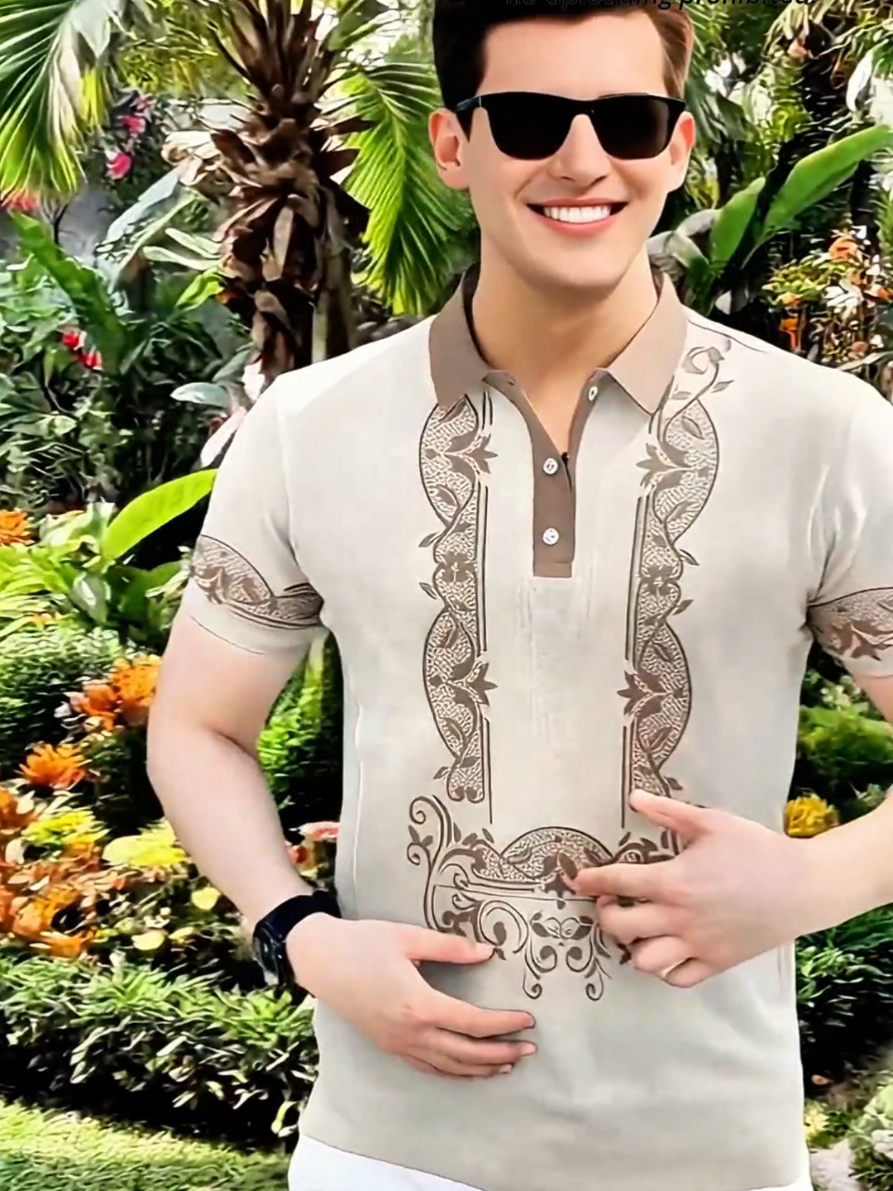 Upgrade your summer wardrobe with this ultra‑cool oversized barong‑style polo shirt—combining traditional Filipino ethnic patterns in a modern 3D print.  It’s a short‑sleeve lapel button shirt with a retro vibe, perfect for casual outdoor wear or summer events. Breathable fabric, loose fit, and an eye-catching design make it a standout. Tap to shop, follow for more men’s ethnic streetwear style inspo!” “summer wardrobe”, “barong‑style polo shirt”, “Filipino ethnic patterns”, “3D print”, “casual outdoor wear”, “men’s ethnic streetwear”. #mensfashion  #summeroutfits #streetwear  #ethnicwear   #barongstyle 