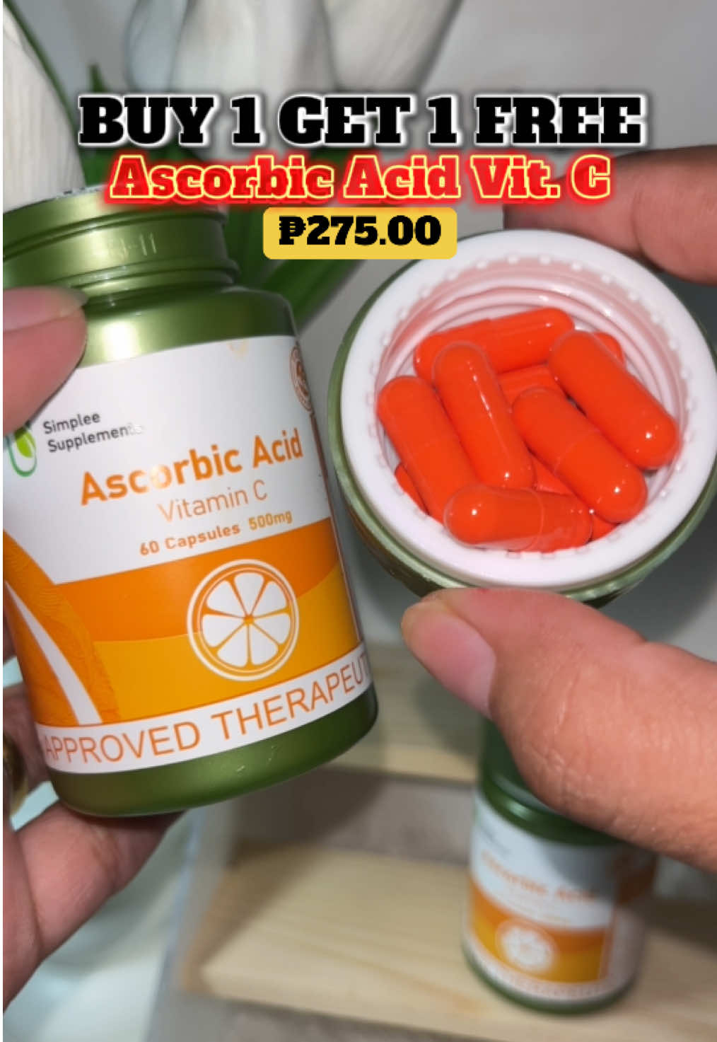 Buy 1 Get 1 Free Ascorbic Acid Vitamin C                #ascorbicacid #vitaminc #vitaminC #simpleesupplements 